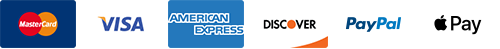 Akses & Dukungan Visa, Mastercard, American Express, Discover, PayPal, and Apple Pay 